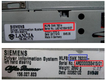 Preview: Radio Code BE2580 IDIS 5WK Simens Lancia Key Kode Alfa Romeo Continental