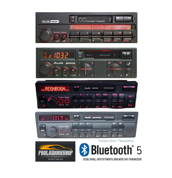 Bluetooth Umbau/Modernisierung für Autoradio AUDI Delta Gamma Beta Alpha