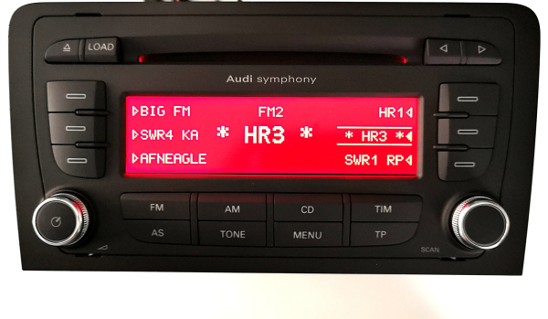 Original Audi A3 8P Symphony 6-fach CD Autoradio 8P0035194M